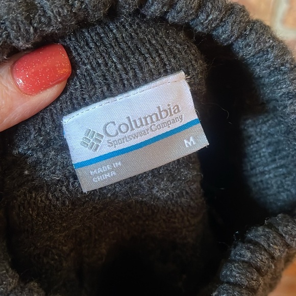 Columbia Wool Blend Dark Gray Quarter Zip Sweater - Picture 5 of 6